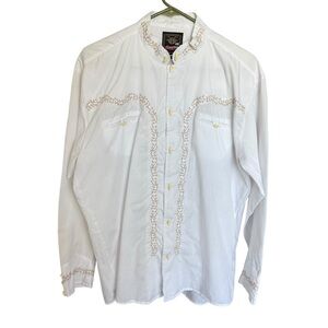 Houston Camisa Vaquera 40 men’s Western Rodeo Shirt SZ L
